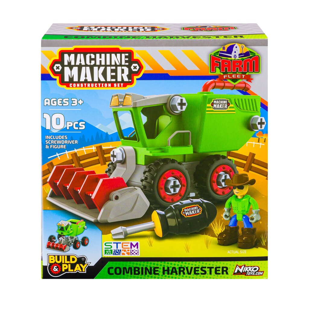 Konstruktorius Nikko machine maker Ūkio mašina kaina ir informacija | Žaislai berniukams | pigu.lt