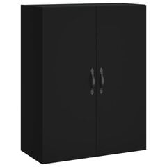 Vonios spintelė vidaXL, juoda цена и информация | Шкафчики для ванной | pigu.lt