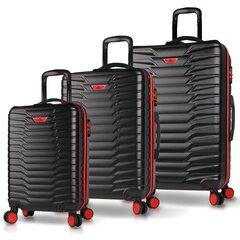 Набор чемоданов My Valice 5554, M,L,XL, чёрный цена и информация | Чемоданы, дорожные сумки  | pigu.lt