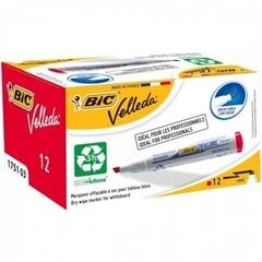 Маркер для досок Bic Velleda, 3,7-5,5 мм, косой, красный 1 шт. цена и информация | Канцелярские товары | pigu.lt