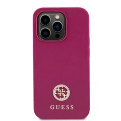 Guess PU 4G Strass Metal Logo Case for iPhone 15 Pro Max Pink цена и информация | Чехлы для телефонов | pigu.lt