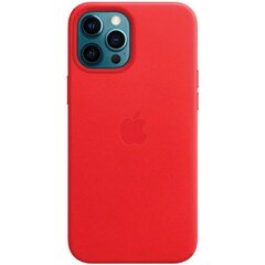 MHKJ3ZE|A Apple Leather Magsafe Cover for  iPhone 12 Pro Max Scarlet цена и информация | Чехлы для телефонов | pigu.lt