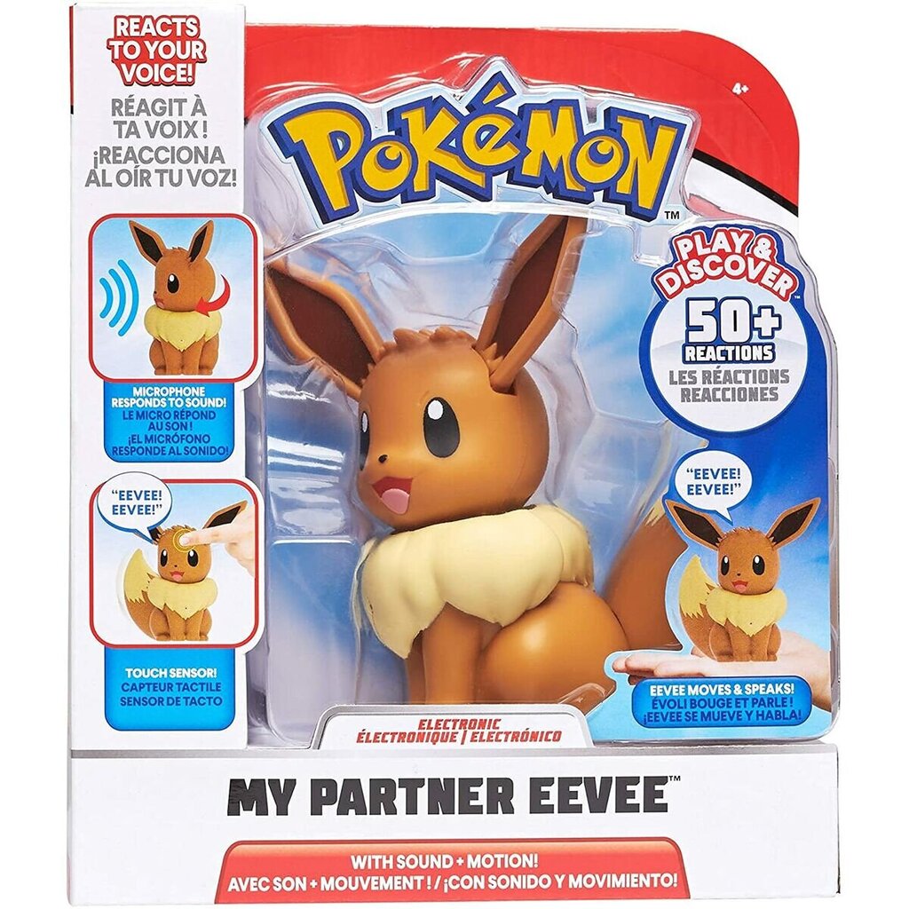 Interaktyvus žaislas Bandai Pokémon Eevee, FR kaina ir informacija | Žaislai berniukams | pigu.lt