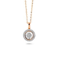 Золотой подвеска с алмазами "Сердечко" цена и информация | Женское колье | pigu.lt
