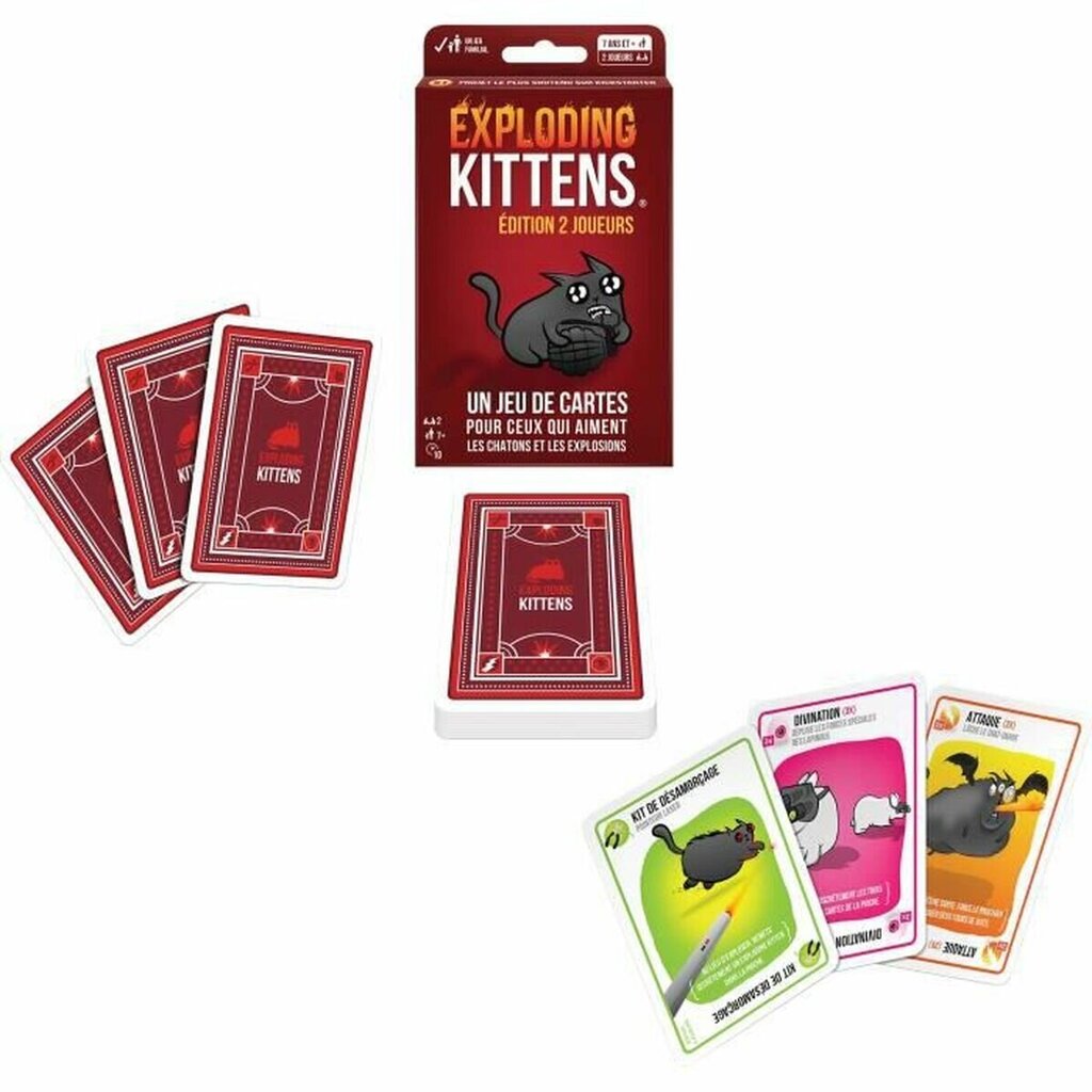 Kortų žaidimas Asmodee Exploding Kittens цена и информация | Stalo žaidimai, galvosūkiai | pigu.lt