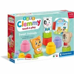 Kūdikių kaladėlės su knyga Clementoni Clemmy, 9 d. kaina ir informacija | Žaislai kūdikiams | pigu.lt