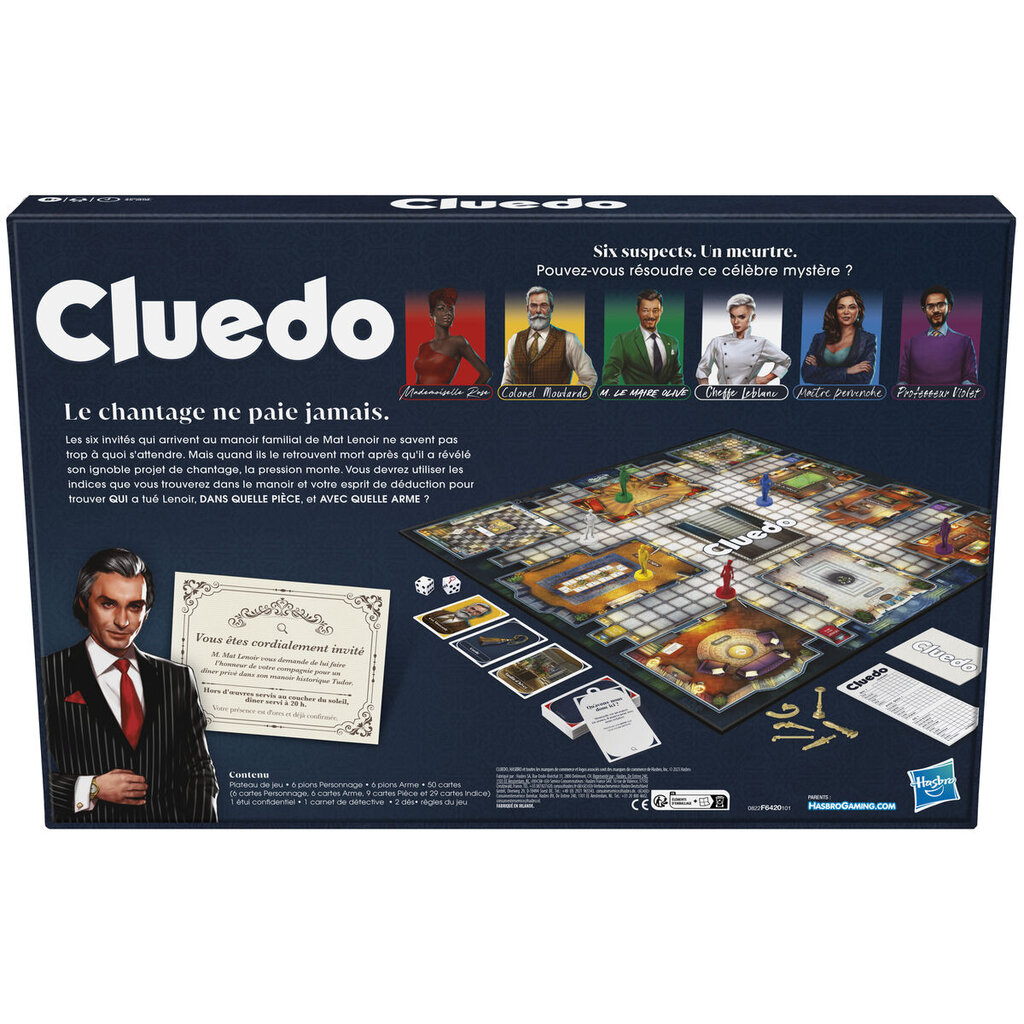 Stalo žaidimas Hasbro Cluedo, FR kaina ir informacija | Stalo žaidimai, galvosūkiai | pigu.lt