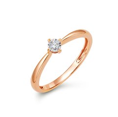 Auksinis žiedas su briliantu kaina ir informacija | Žiedai | pigu.lt