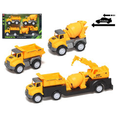 Mini sunkvežimių rinkinys vaikams, geltonas цена и информация | Игрушки для мальчиков | pigu.lt