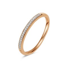Auksinis žiedas su deimantais kaina ir informacija | Žiedai | pigu.lt