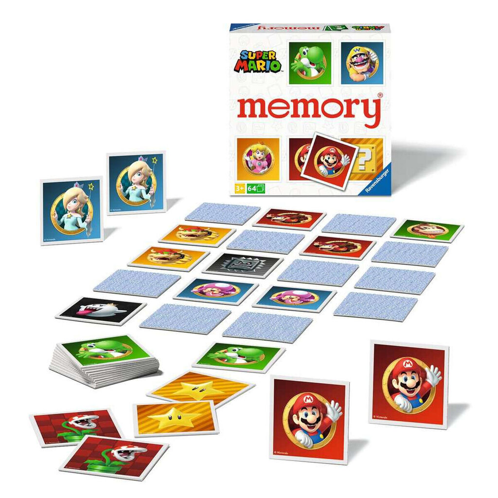 Atminties žaidimas Ravensburger Grand Memory Super Mario, EN kaina ir informacija | Stalo žaidimai, galvosūkiai | pigu.lt