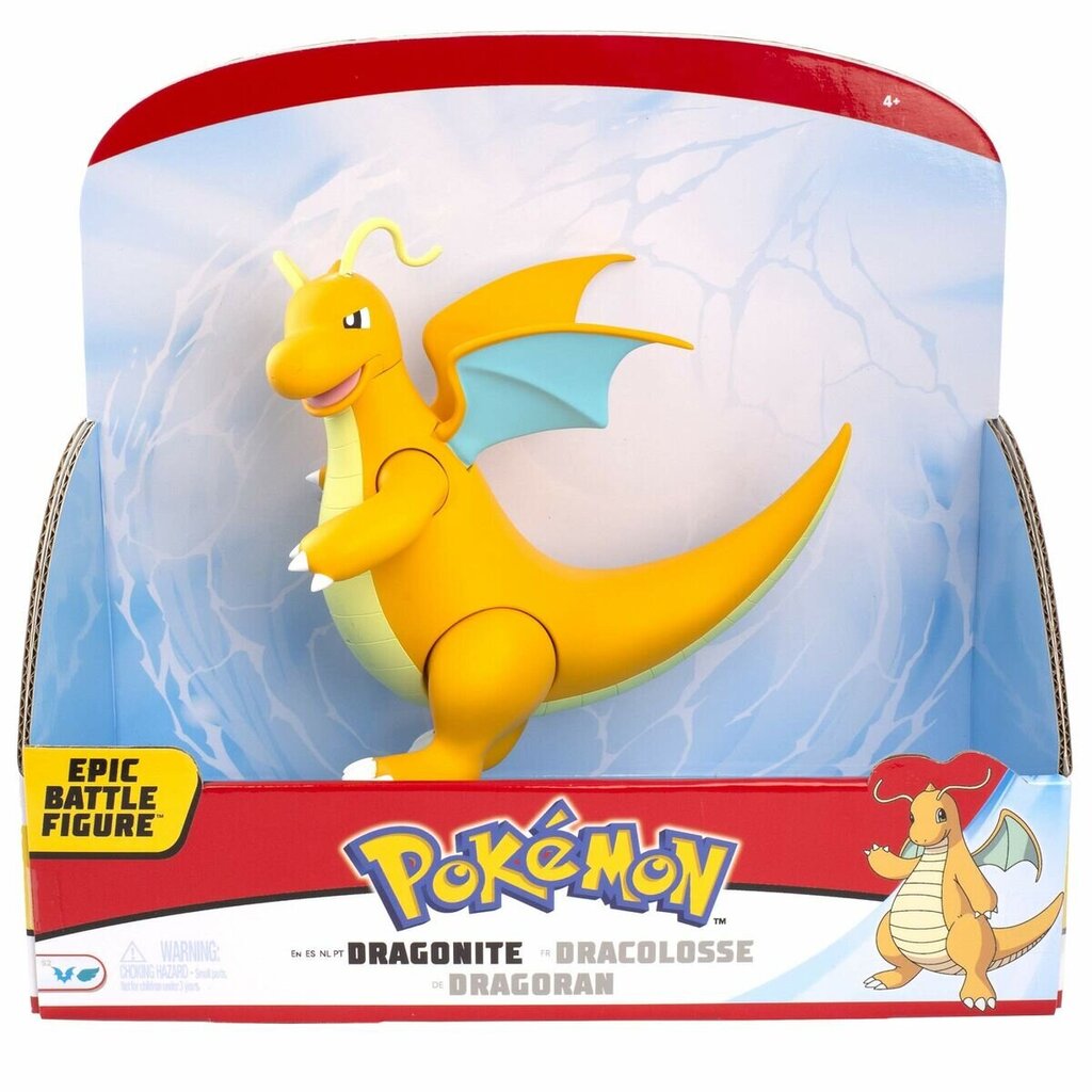 Šarnyrinė figūrėlė Pokémon Dragonite Bandai, 30 cm kaina ir informacija | Žaislai berniukams | pigu.lt