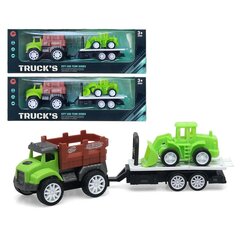 Žaislinis sunkvežimis Bigbuy Fun su priekaba, žalias kaina ir informacija | Žaislai berniukams | pigu.lt