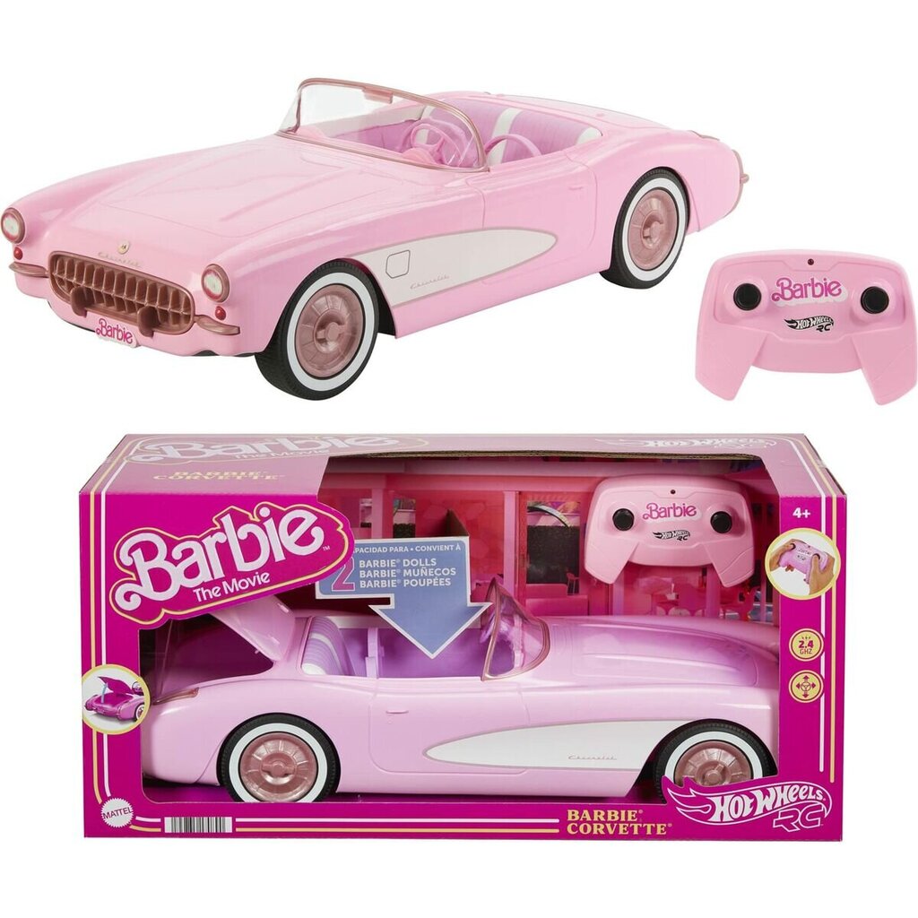 Rc mašina Corvette Barbie, rožinė kaina ir informacija | Žaislai mergaitėms | pigu.lt