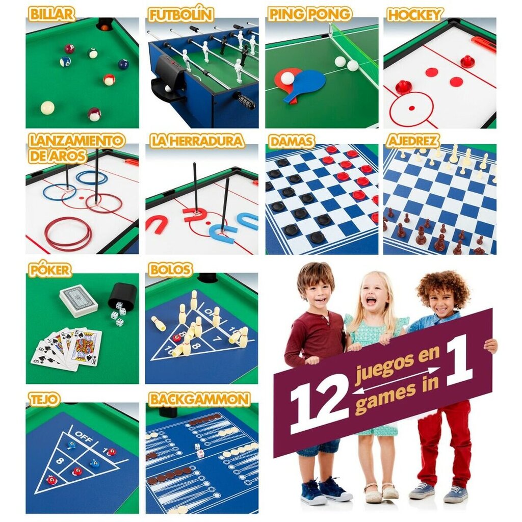 Žaidimų stalas Colorbaby 12in1 kaina ir informacija | Stalo žaidimai, galvosūkiai | pigu.lt