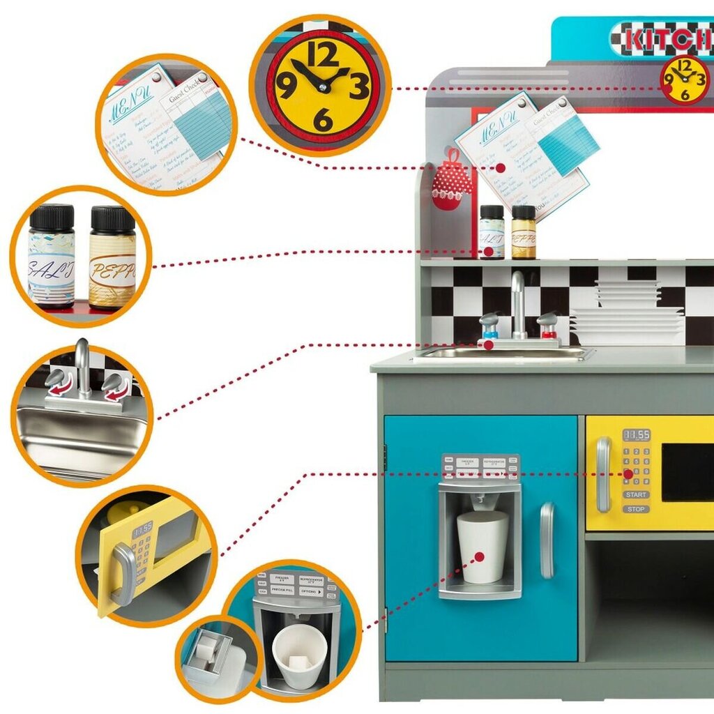 Vaikiška virtuvėlė Retro Bar Colorbaby kaina ir informacija | Žaislai mergaitėms | pigu.lt