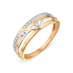 Auksinis žiedas su cirkoniais kaina ir informacija | Žiedai | pigu.lt