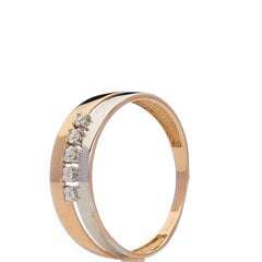 Золотое кольцо с цирконами цена и информация | Кольцо | pigu.lt