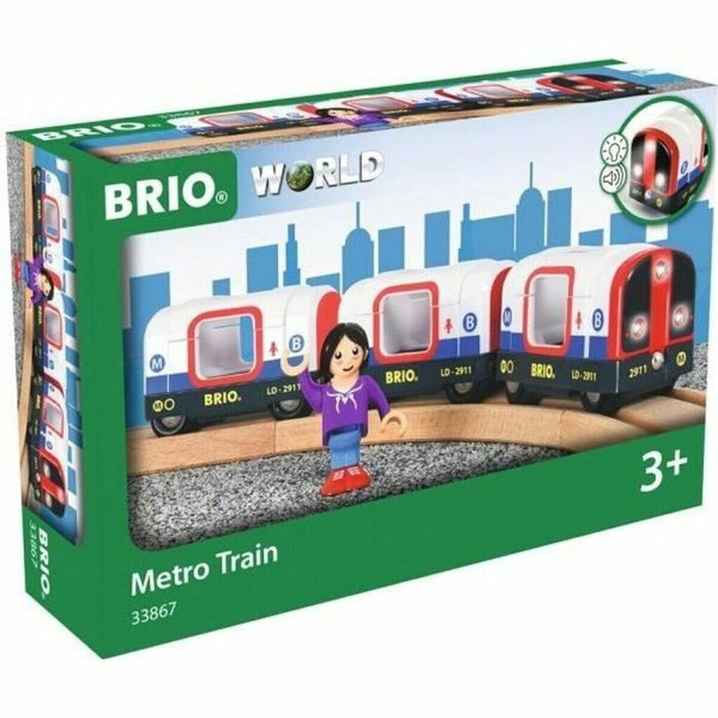 Žaislinis Metro traukinys Brio su šviesos ir garso efektais kaina ir informacija | Žaislai berniukams | pigu.lt