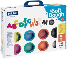 Набор массы для лепки с аксессуарами Milan Много букв, 8 цветов цена и информация | Развивающие игрушки | pigu.lt
