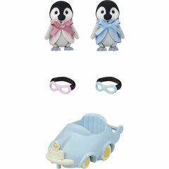 Figūrėlių rinkinys Sylvanian Families Penguin Babies Ride 'n Play kaina ir informacija | Žaislai berniukams | pigu.lt