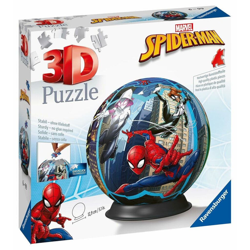 3D dėlionė Ravensburger Spiderman (Žmogus Voras), 76 d. kaina ir informacija | Dėlionės (puzzle) | pigu.lt