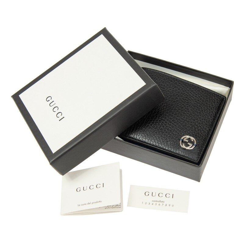 Gucci Bifold piniginė juoda ir mėlyna vyriška odinė dolerio veršiukas,  modelis 610464 CAO2N 1040 kaina | pigu.lt