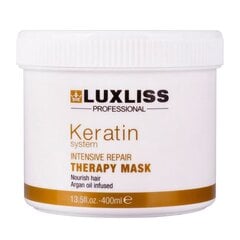 Восстанавливающая маска с кератином Luxliss Keratin Intensive Repair Therapy Mask 400 мл цена и информация | Бальзамы, кондиционеры | pigu.lt