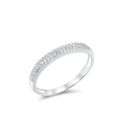 Balto aukso žiedas su deimantais kaina ir informacija | Žiedai | pigu.lt
