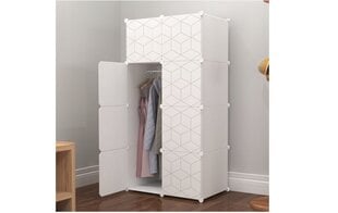 Модульный шкаф для одежды, белый цена и информация | Шкафы | pigu.lt