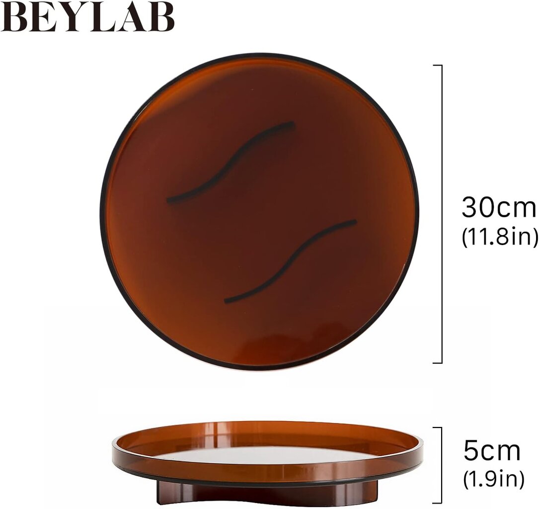 Dekoratyvinis apvalus padėkliukas Beaylab, 30 cm kaina ir informacija | Vonios kambario aksesuarai | pigu.lt