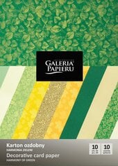 Декоративная бумага декоративная Galeria Papieru А4 220-250 г, 10 шт. цена и информация | Тетради и бумажные товары | pigu.lt