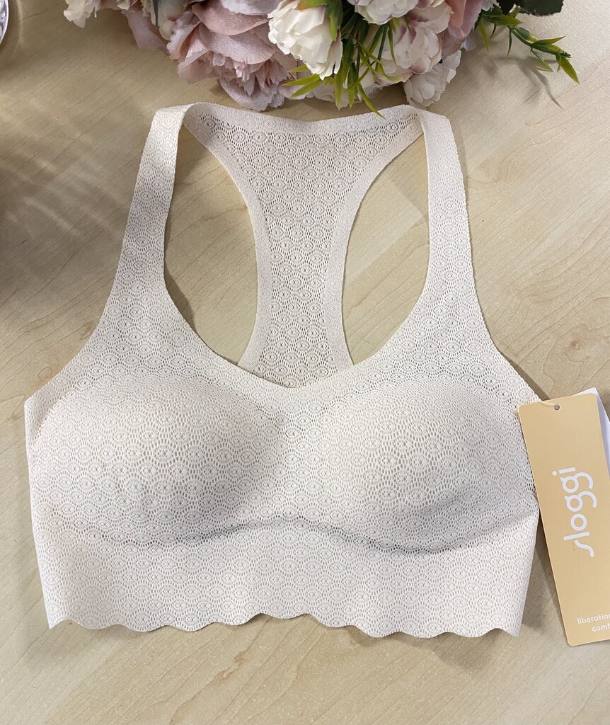 Sloggi XS(34) dydžio baltos spalvos sportinė liemenėlė ZERO Feel Lace Top ZEROFeelLaceTop7613113423210 kaina ir informacija | Liemenėlės | pigu.lt