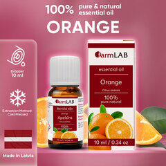 Apelsinų eterinis aliejus FarmLAB, 10 ml kaina ir informacija | Eteriniai, kosmetiniai aliejai, hidrolatai | pigu.lt
