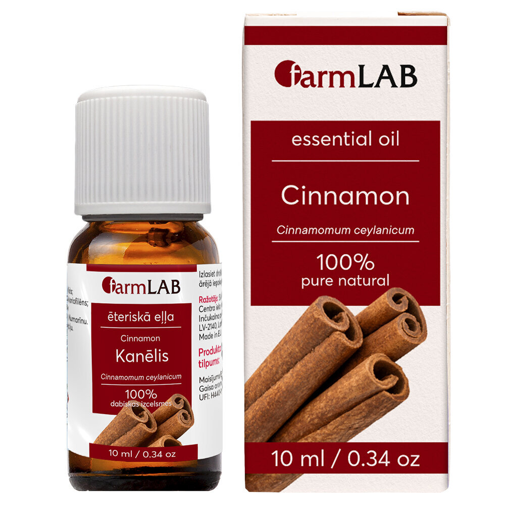 Cinamono eterinis aliejus FarmLAB, 10 ml kaina ir informacija | Eteriniai, kosmetiniai aliejai, hidrolatai | pigu.lt