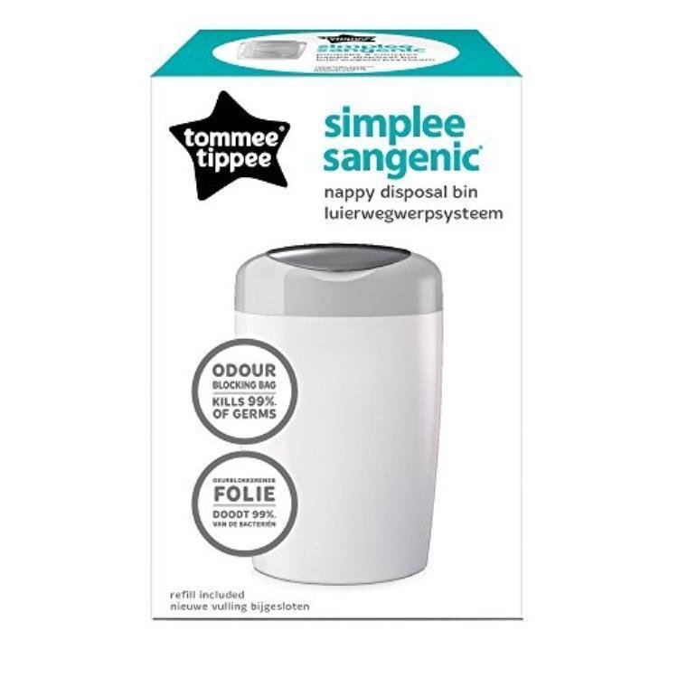 Sauskelnių konteineris Tommee Tippee Sangenic simplee, 87003801, pilkas цена и информация | Sauskelnės | pigu.lt