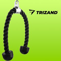 Tricepso virvė Trizand 7954, 70 cm, juoda цена и информация | Эспандеры, петли, ремни для тренировок | pigu.lt