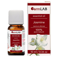 Jazminų eterinis aliejus FarmLAB, 10 ml kaina ir informacija | Eteriniai, kosmetiniai aliejai, hidrolatai | pigu.lt