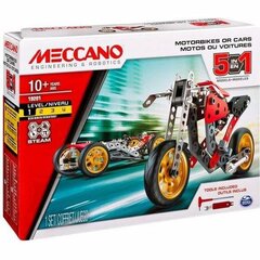 Konstruktorius Meccano Car and motorcycle 5in1, 174 d. цена и информация | Конструкторы и кубики | pigu.lt