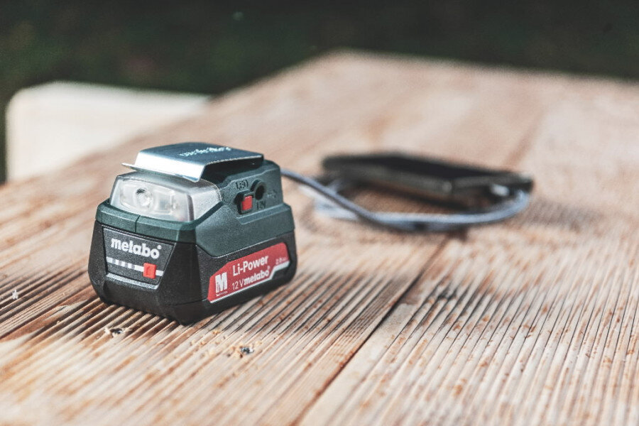 Akumuliatorinis adapteris, Metabo powermaxx PA 12 LED-USB kaina ir informacija | Akumuliatorių krovikliai | pigu.lt