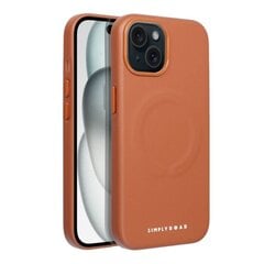 Кожаный чехол Roar Mag для iPhone 15 (6,1″) - Коричневый цена и информация | Чехлы для телефонов | pigu.lt