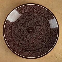 Ляган (узбекская тарелка), Rishtan, 32 см коричневый цена и информация | Посуда, тарелки, обеденные сервизы | pigu.lt