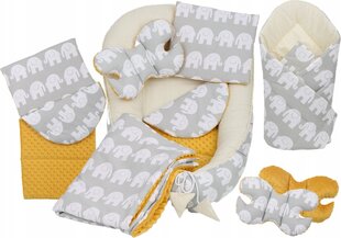 Kūdikio lizdelis su priedais Babymam,geltonas, 0-24 mėn цена и информация | Детские подушки, конверты, спальники | pigu.lt