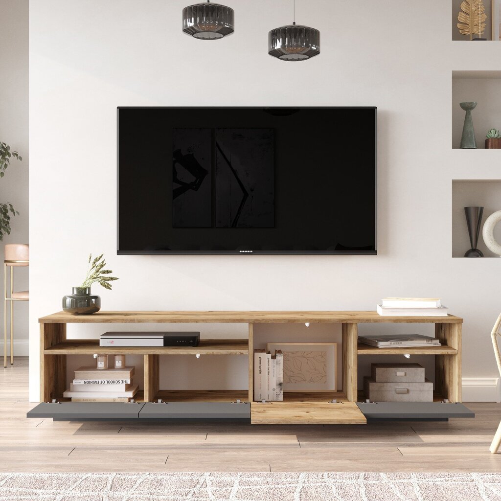TV staliukas Asir, juodas kaina ir informacija | TV staliukai | pigu.lt