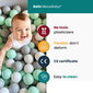 Kamuoliukų baseinas MeowBaby 90x30cm, su 200 kamuoliukų, pilkas цена и информация | Žaislai kūdikiams | pigu.lt