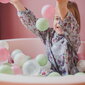 Kamuoliukų baseinas MeowBaby 90x30cm, su 200 kamuoliukų, pilkas цена и информация | Žaislai kūdikiams | pigu.lt