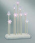 Advento žvakidė su 9 lemputėmis, balta kaina ir informacija | Kalėdinės dekoracijos | pigu.lt