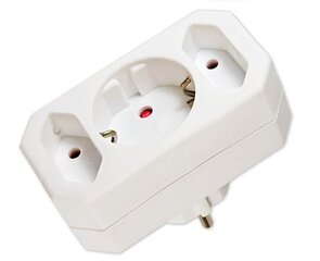 Arcas maitinimo adapteris, apsauga nuo vaikų, balta, 3 lizdai kaina ir informacija | Adapteriai, USB šakotuvai | pigu.lt
