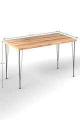 Обеденный стол 120 см x 75 см x 60 см бежевого цвета цена и информация | Кухонные и обеденные столы | pigu.lt