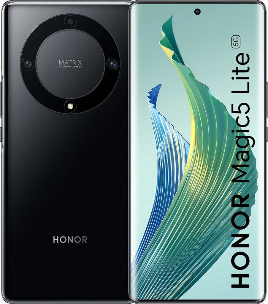 Honor Magic5 Lite 5G 6/128GB Midnight Black kaina ir informacija | Mobilieji telefonai | pigu.lt